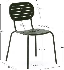 Tuinstoelen-Kave Home Brai Tuinstoel Donkergroen