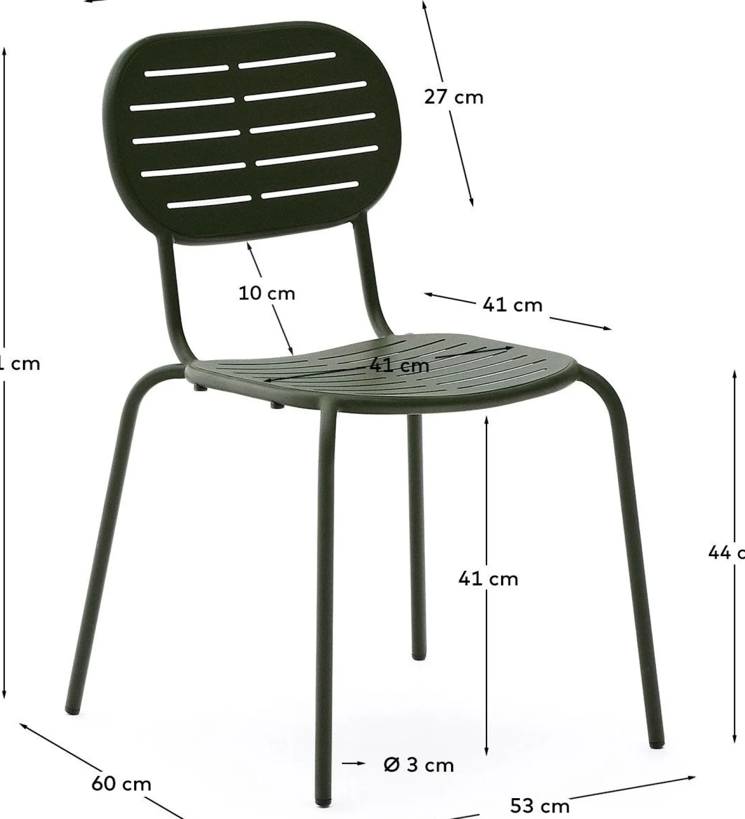 Tuinstoelen-Kave Home Brai Tuinstoel Donkergroen