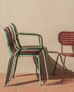 Tuinstoelen-Kave Home Brai Tuinstoel Donkerrood
