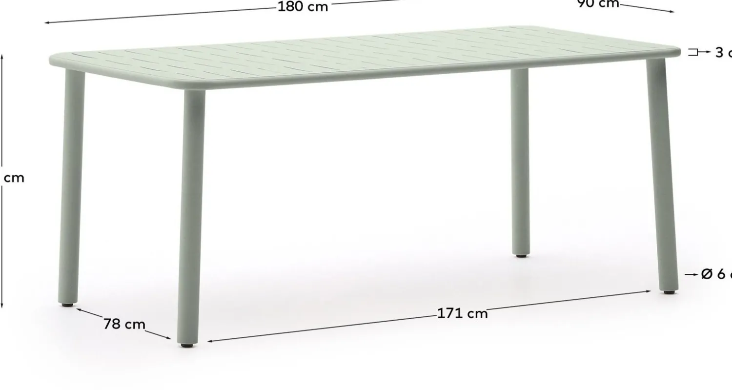 Tuintafels-Kave Home Brai Tuintafel Turquoise