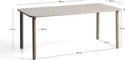 Tuintafels-Kave Home Brai Tuintafel Taupe