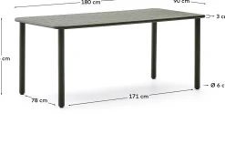 Tuintafels-Kave Home Brai Tuintafel Donkergroen