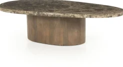 Marmeren Salontafels|Organische Salontafels-Eleonora Brandley Salontafel Bruin