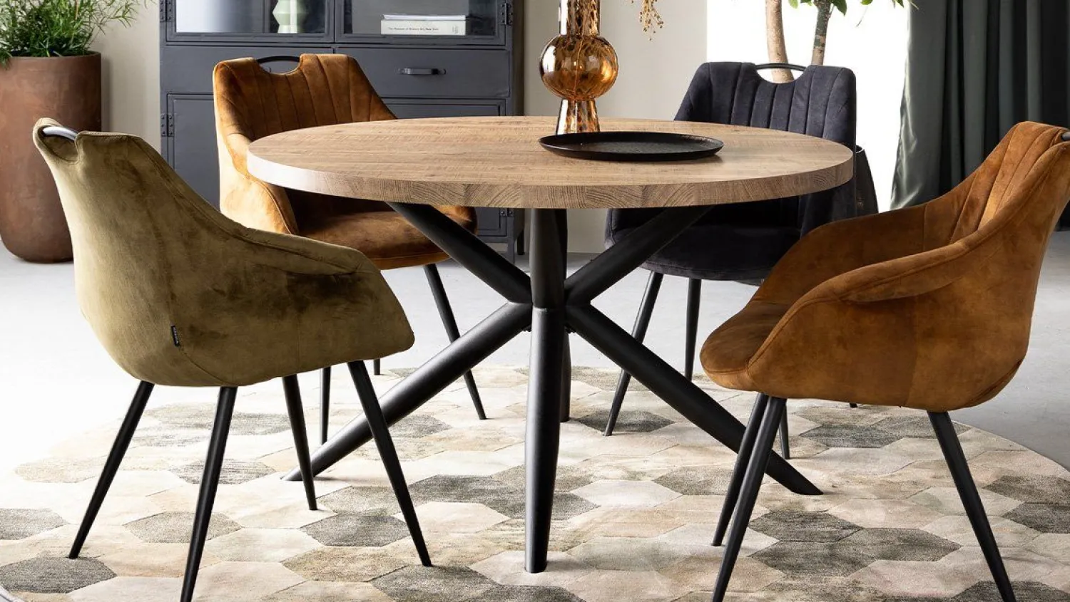 Ronde Eettafels-Feelings Wonen Brandy Eettafel Mango
