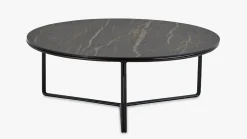 Ronde Salontafels-Montèl Breece Salontafel Noir desir bocciardato, zwart
