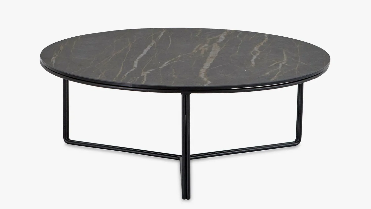 Ronde Salontafels-Montèl Breece Salontafel Noir desir bocciardato, zwart