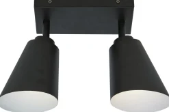 Industriële Plafondlampen|Plafondlampen-It's about RoMi Bremen 2 spots Plafondlamp Black