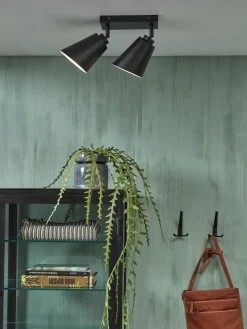 Industriële Plafondlampen|Plafondlampen-It's about RoMi Bremen 2 spots Plafondlamp Black