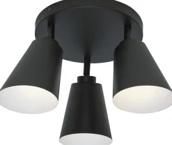 Industriële Plafondlampen|Plafondlampen-It's about RoMi Bremen 3 spots Plafondlamp Black