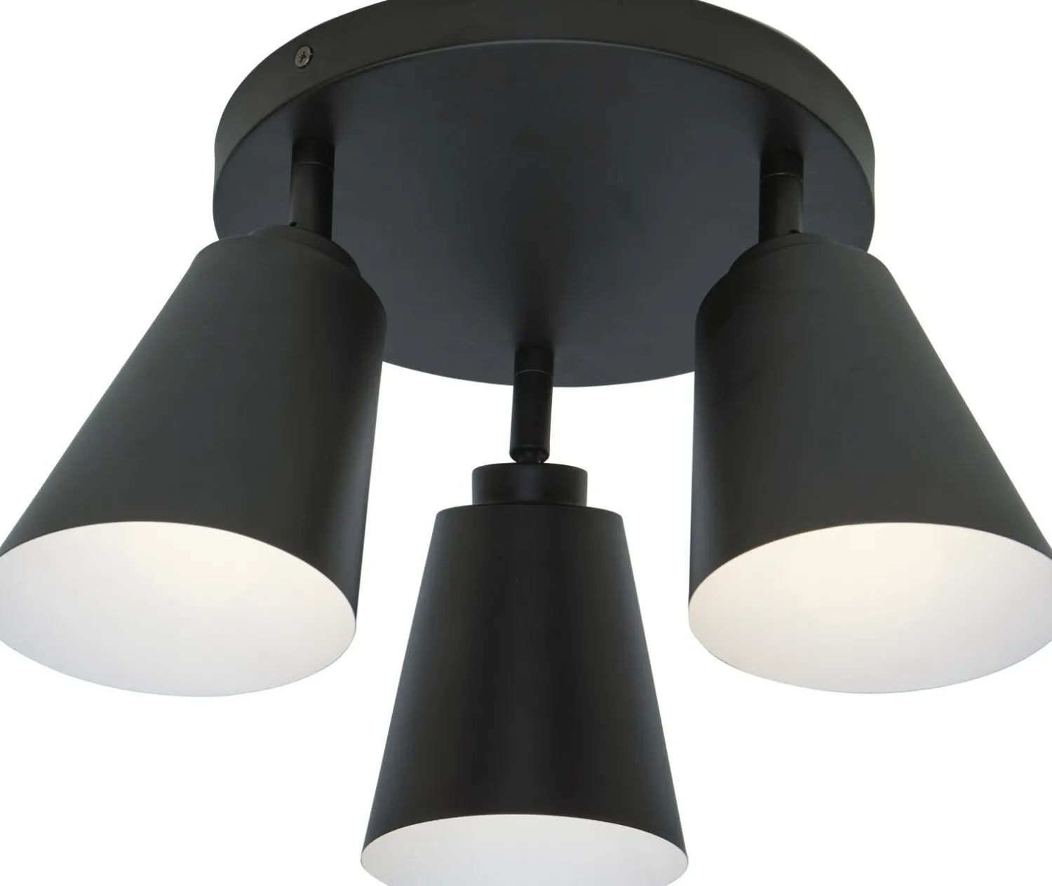 Industriële Plafondlampen|Plafondlampen-It's about RoMi Bremen 3 spots Plafondlamp Black
