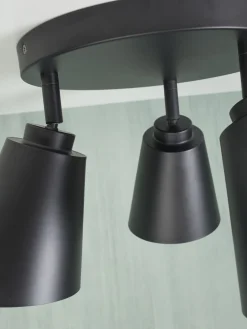 Industriële Plafondlampen|Plafondlampen-It's about RoMi Bremen 3 spots Plafondlamp Black