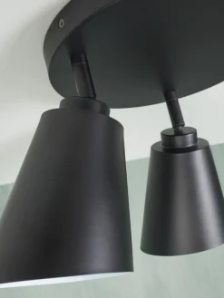 Industriële Plafondlampen|Plafondlampen-It's about RoMi Bremen 3 spots Plafondlamp Black