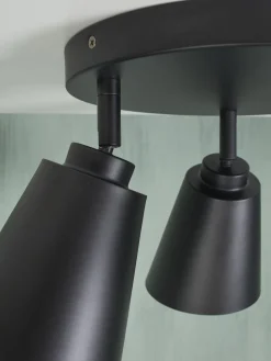 Industriële Plafondlampen|Plafondlampen-It's about RoMi Bremen 3 spots Plafondlamp Black