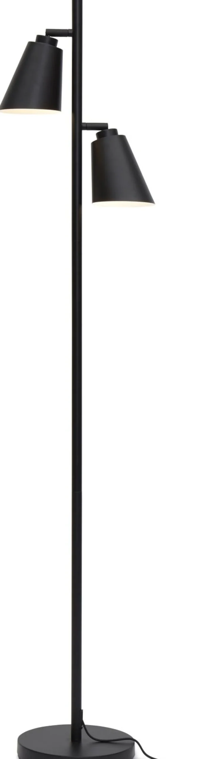 Industriële Vloerlampen|Vloerlampen-It's about RoMi Bremen 2 spots Vloerlamp Black
