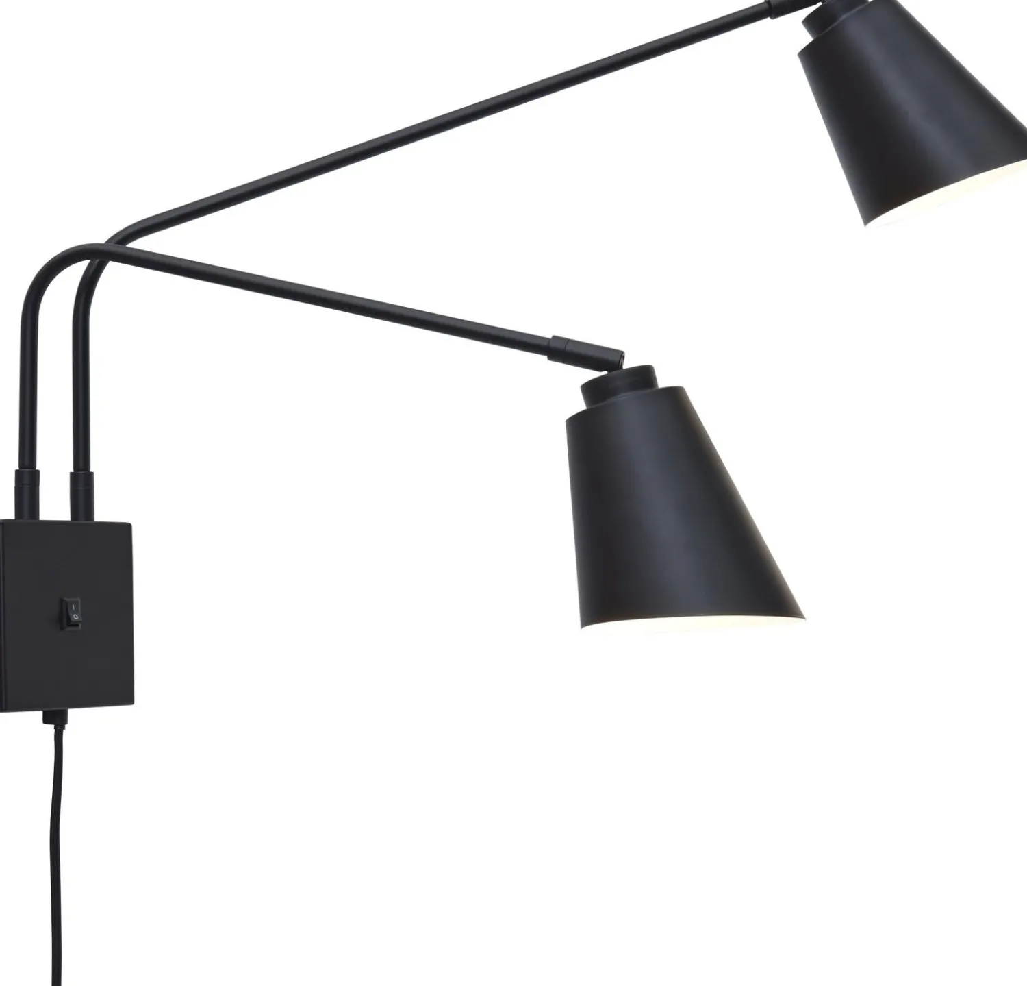 Industriële Wandlampen|Wandlampen-It's about RoMi Bremen 2 spots Wandlamp Black