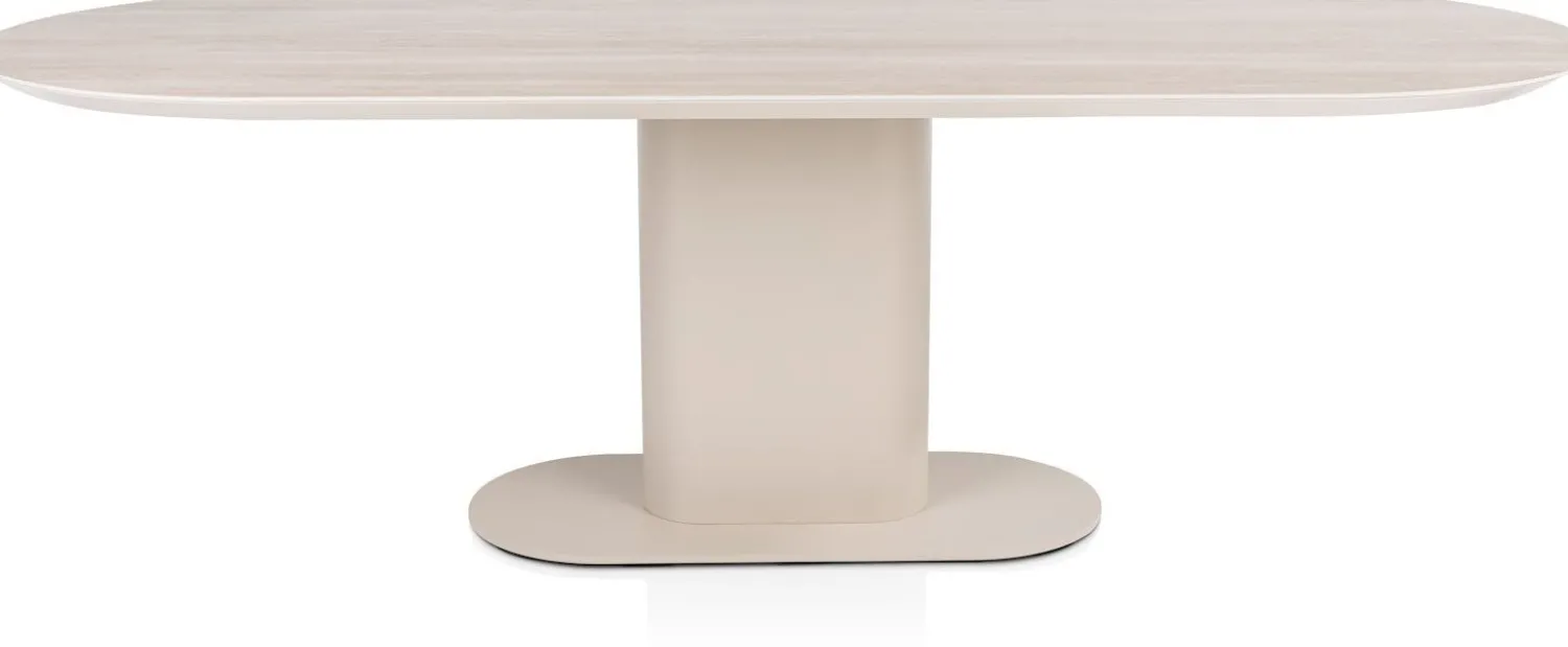 Ovale Eettafels-XOOON Brianto Eettafel Creme