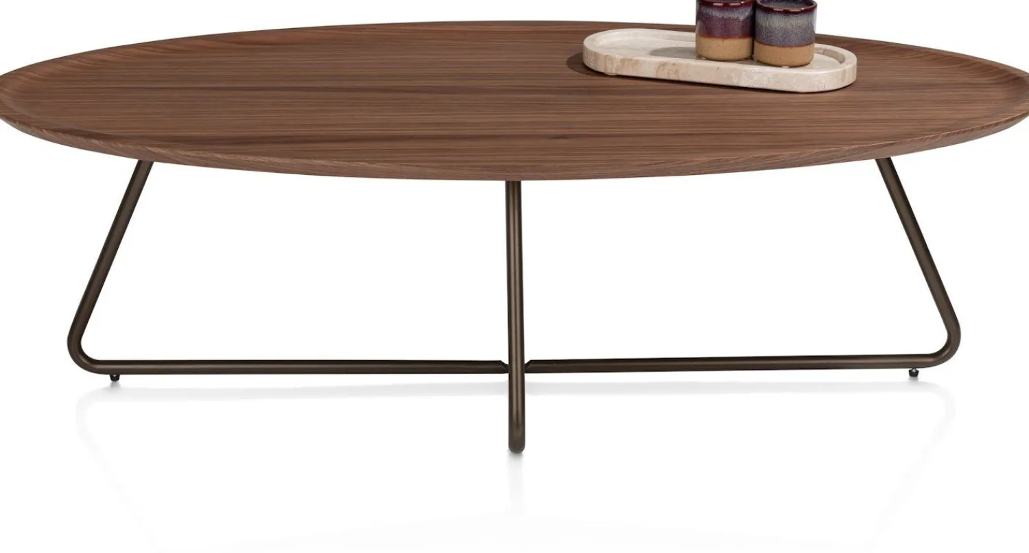 Ovale Salontafels-XOOON Brianza Salontafel Bruin