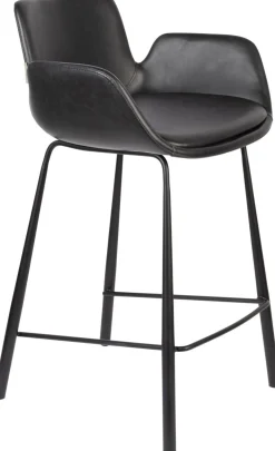 Leren Barkrukken|Barkrukken Met Armleuning-Zuiver Brit LL (set van 2) Barkruk Black