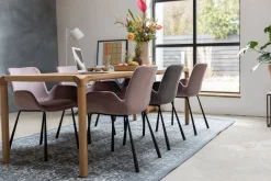 Eetkamerstoelen Met Armleuning-Zuiver Brit (set van 2) Eetkamerstoel Dark Grey