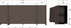 Dressoirs-WOOOD Brock Dressoir Bruin