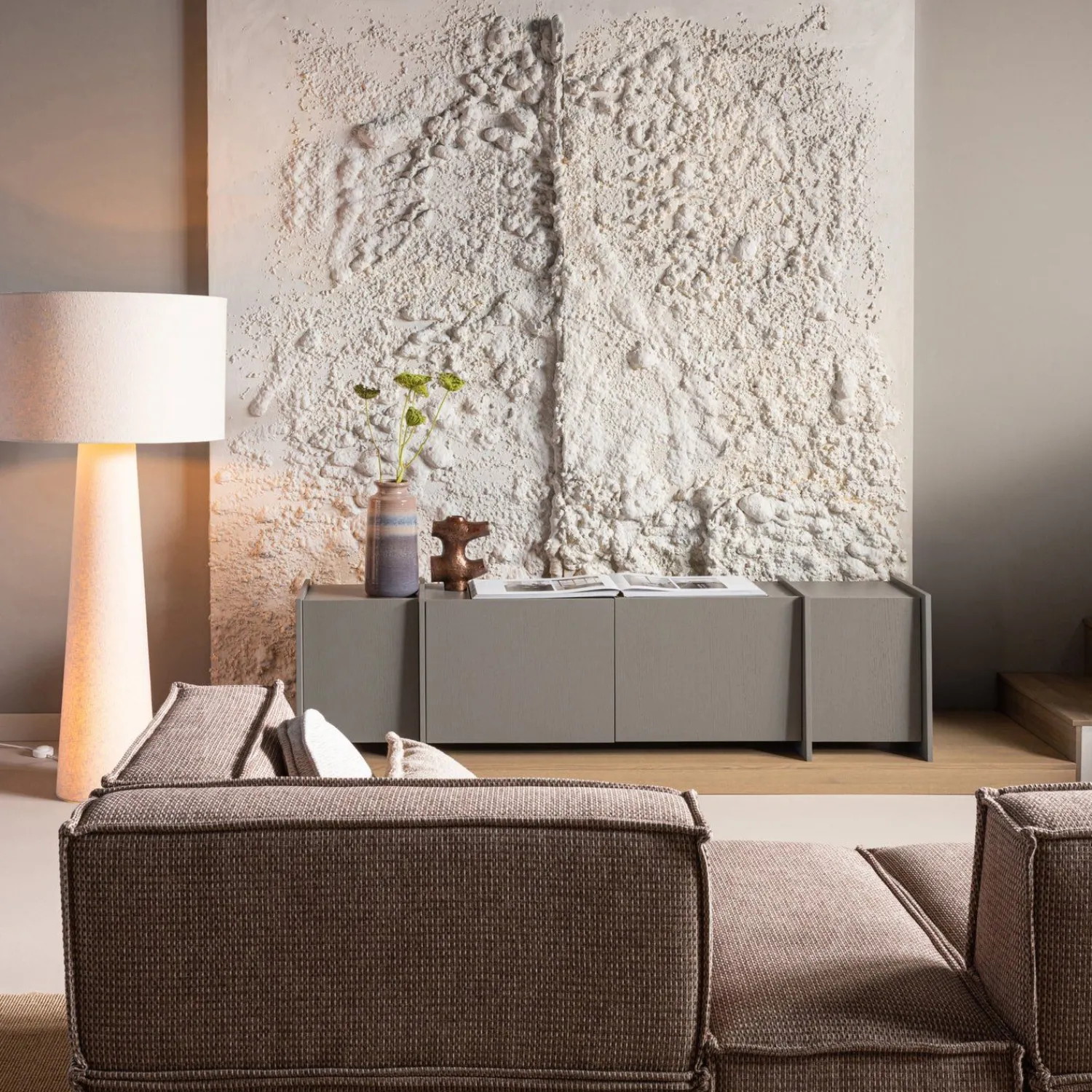 Tv-Meubels-WOOOD Brock Tv-meubel Grijs