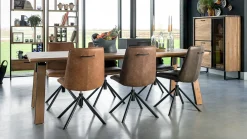 Draaibare Eetkamerstoelen|Eetkamerstoelen Zonder Armleuning-Henders en Hazel Brody Eetkamerstoel Antraciet