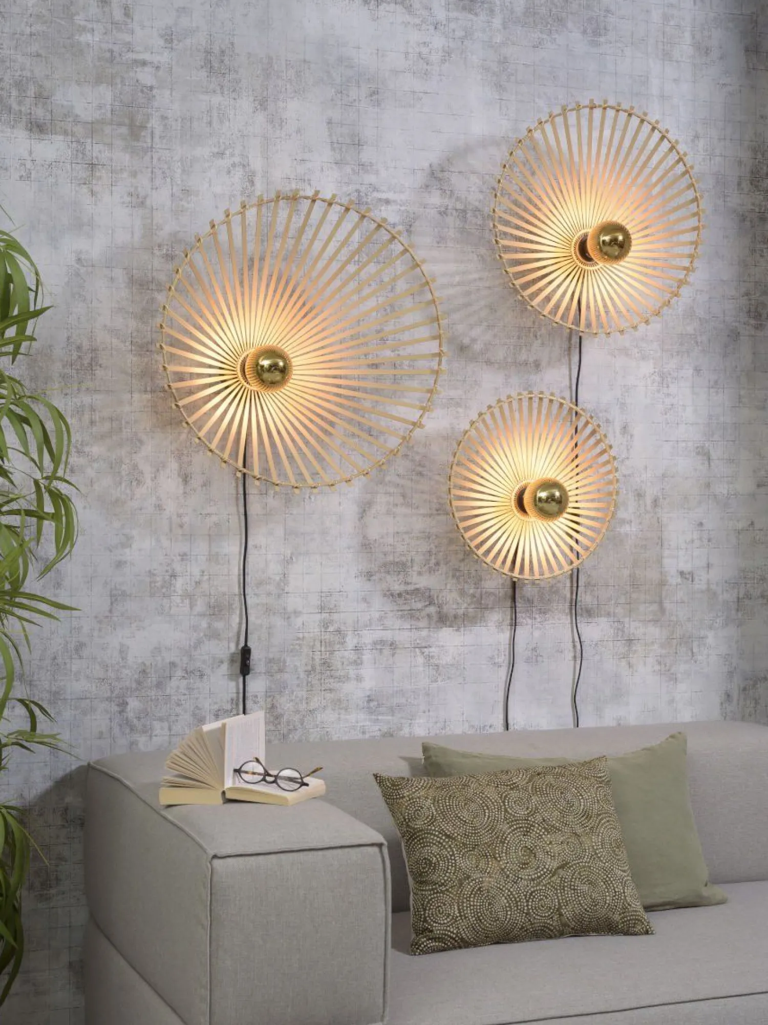 Industriële Wandlampen|Wandlampen-Good&Mojo Bromo Asymmetrical Wandlamp Natural
