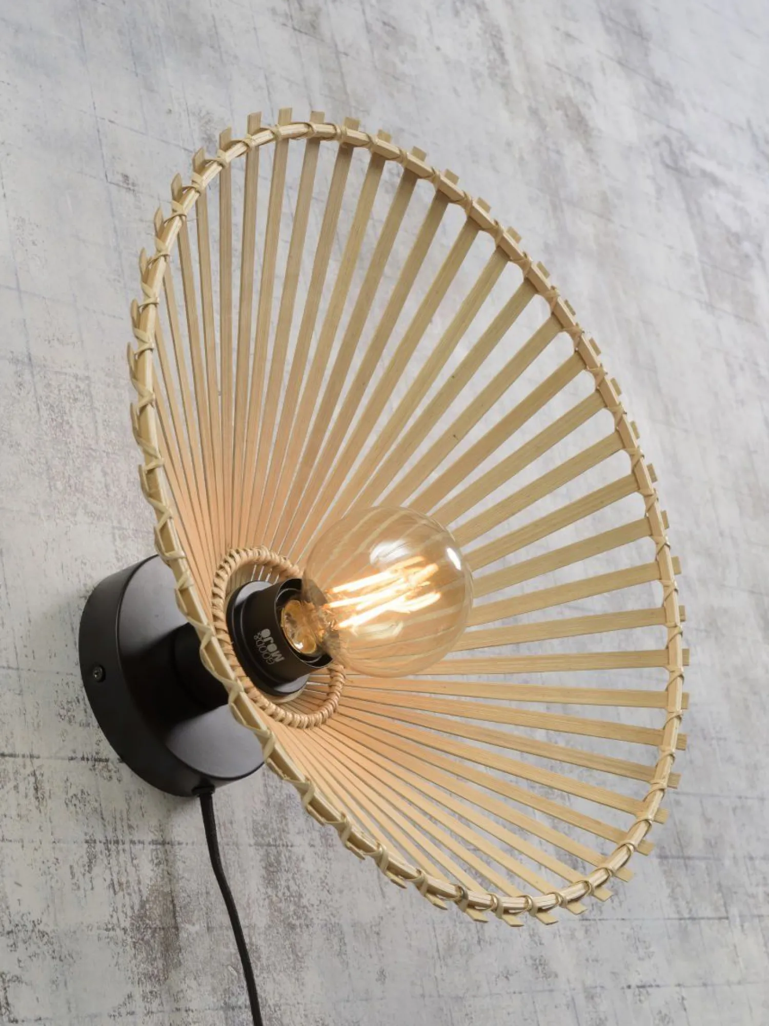 Industriële Wandlampen|Wandlampen-Good&Mojo Bromo Asymmetrical Wandlamp Natural