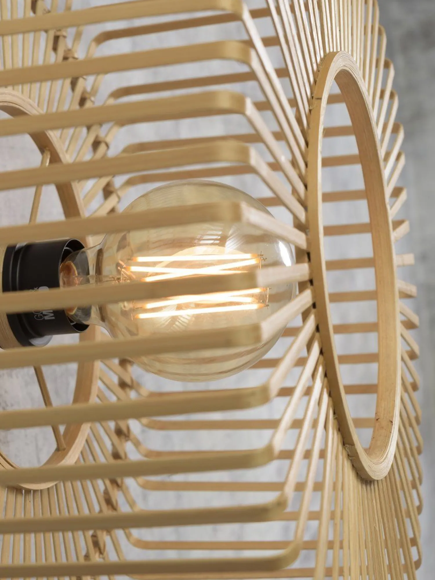 Industriële Wandlampen|Wandlampen-Good&Mojo Bromo Bamboo Wandlamp Natural