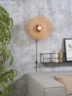 Industriële Wandlampen|Wandlampen-Good&Mojo Bromo Bamboo Wandlamp Natural
