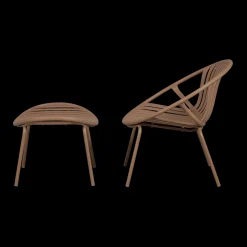 Tuinstoelen-WOOOD Bruce Tuin Loungestoel Salmon Pink