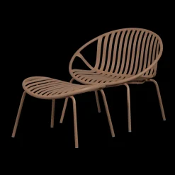 Tuinstoelen-WOOOD Bruce Tuin Loungestoel Salmon Pink