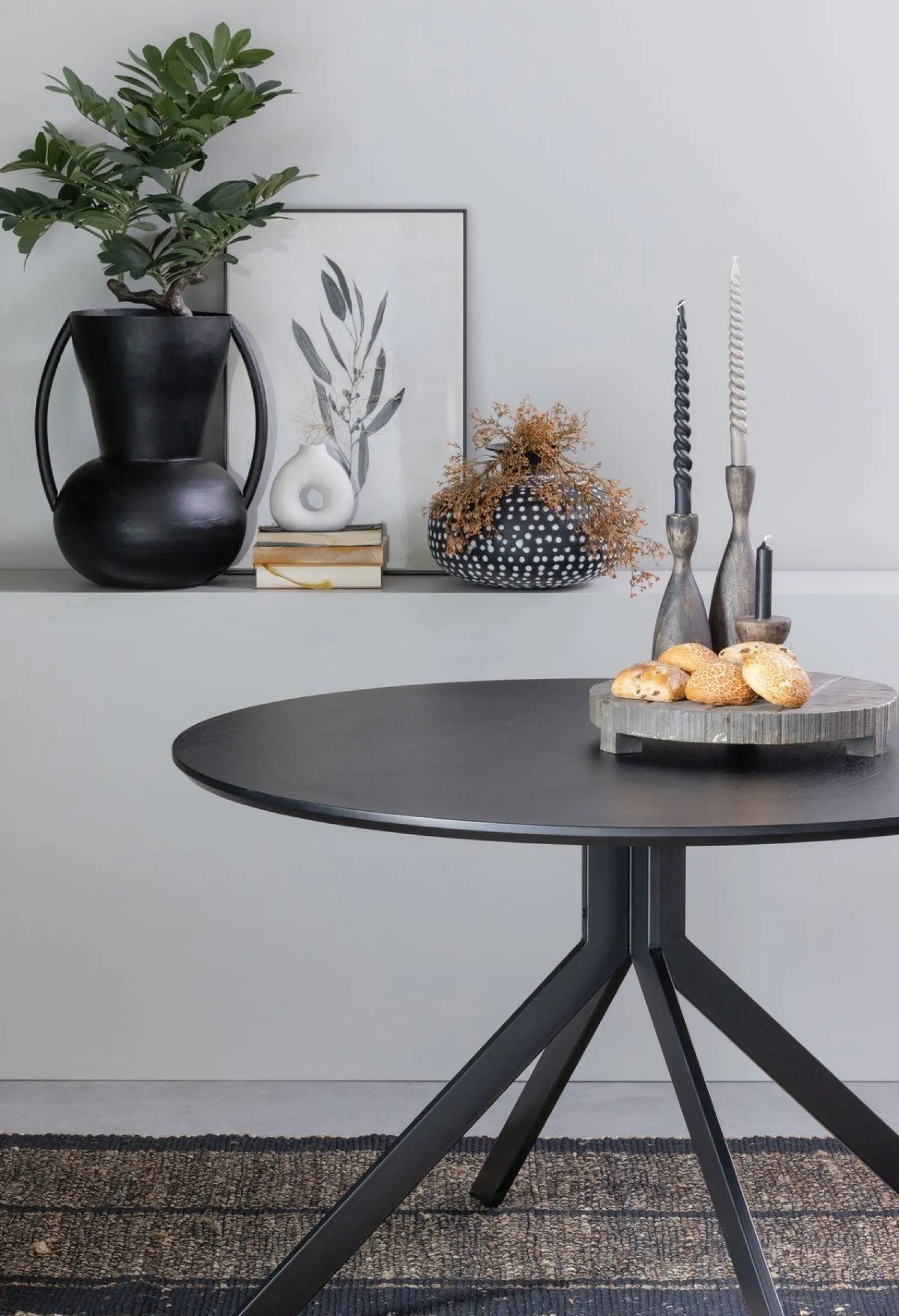 Ronde Eettafels-Trendhopper Bruno Eettafel Zwart