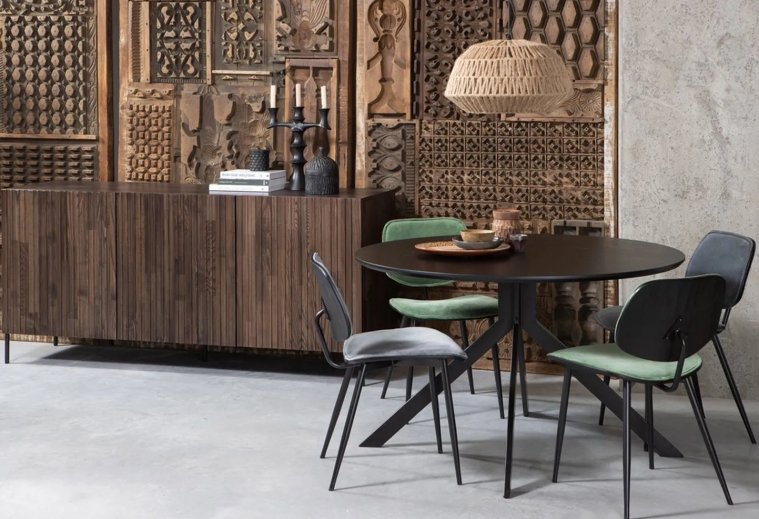 Ronde Eettafels-Trendhopper Bruno Eettafel Zwart