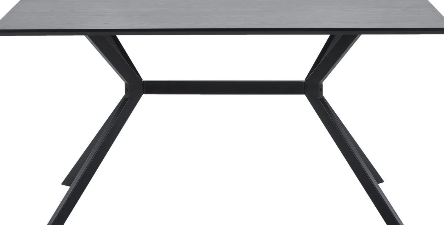 Rechthoekige Eettafels|Ronde Eettafels-WOOOD Bruno Eettafel Zwart