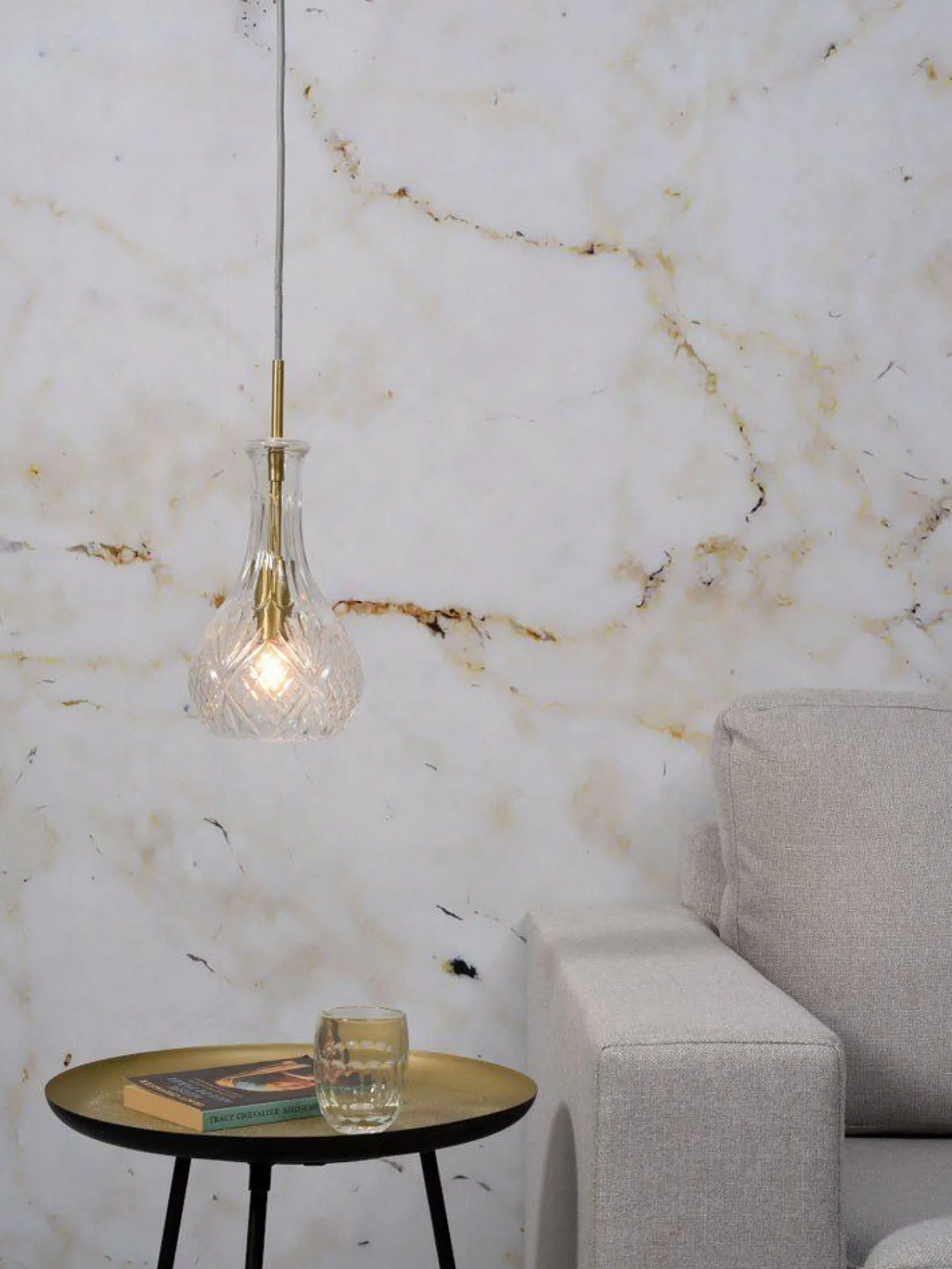 Glazen Hanglampen|Glazen Hanglampen-It's about RoMi Brussels Hanglamp goud