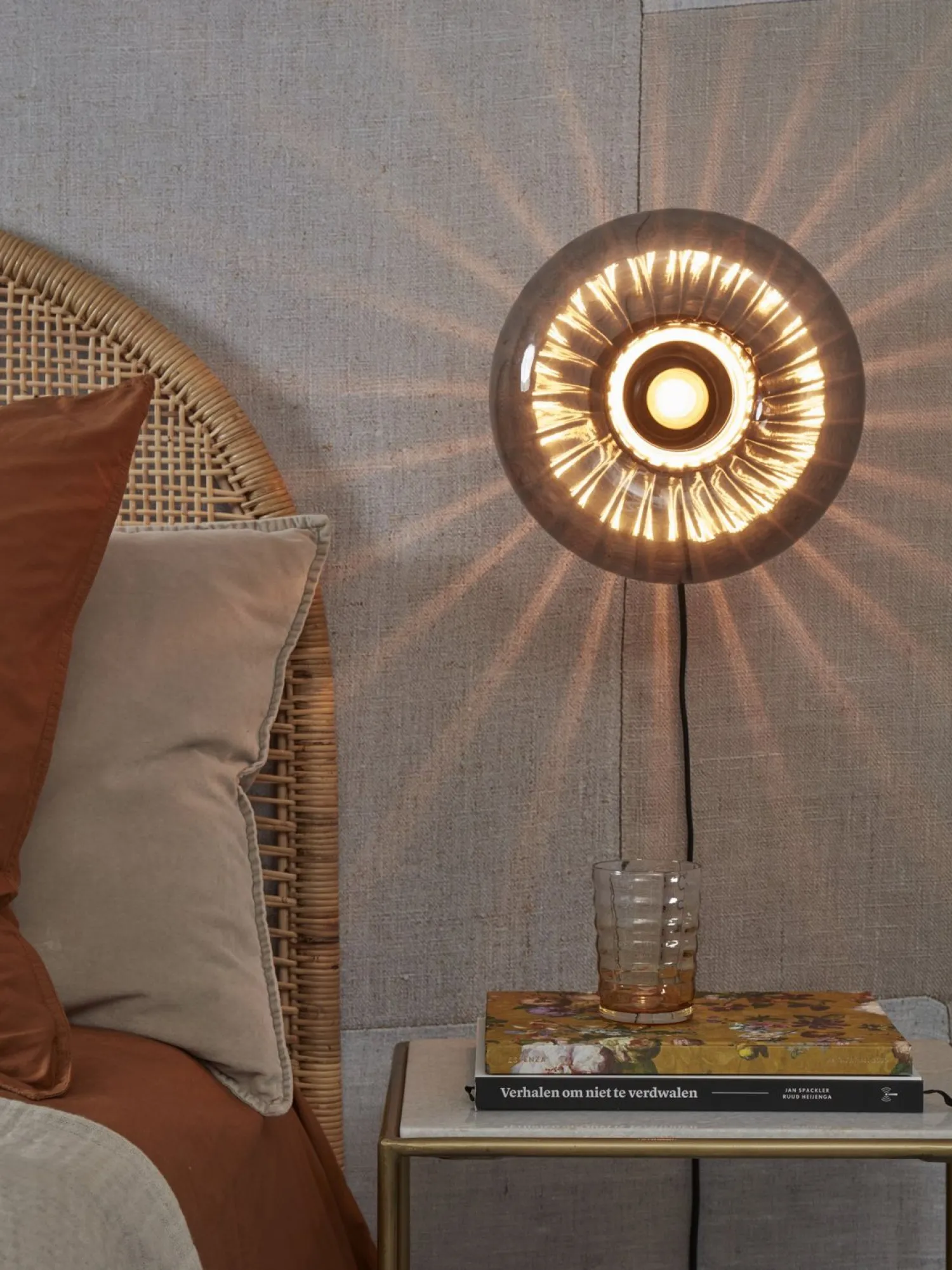 Wandlampen|Wandlampen-It's about RoMi Brussels Wandlamp Transparent, Gold