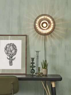 Wandlampen|Wandlampen-It's about RoMi Brussels Wandlamp Transparent, Gold