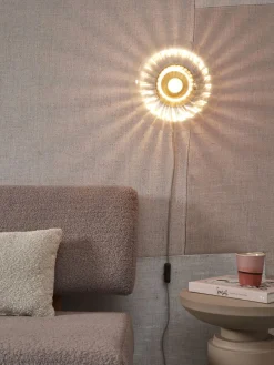 Industriële Wandlampen|Wandlampen-It's about RoMi Brussels Wandlamp Transparent, Gold