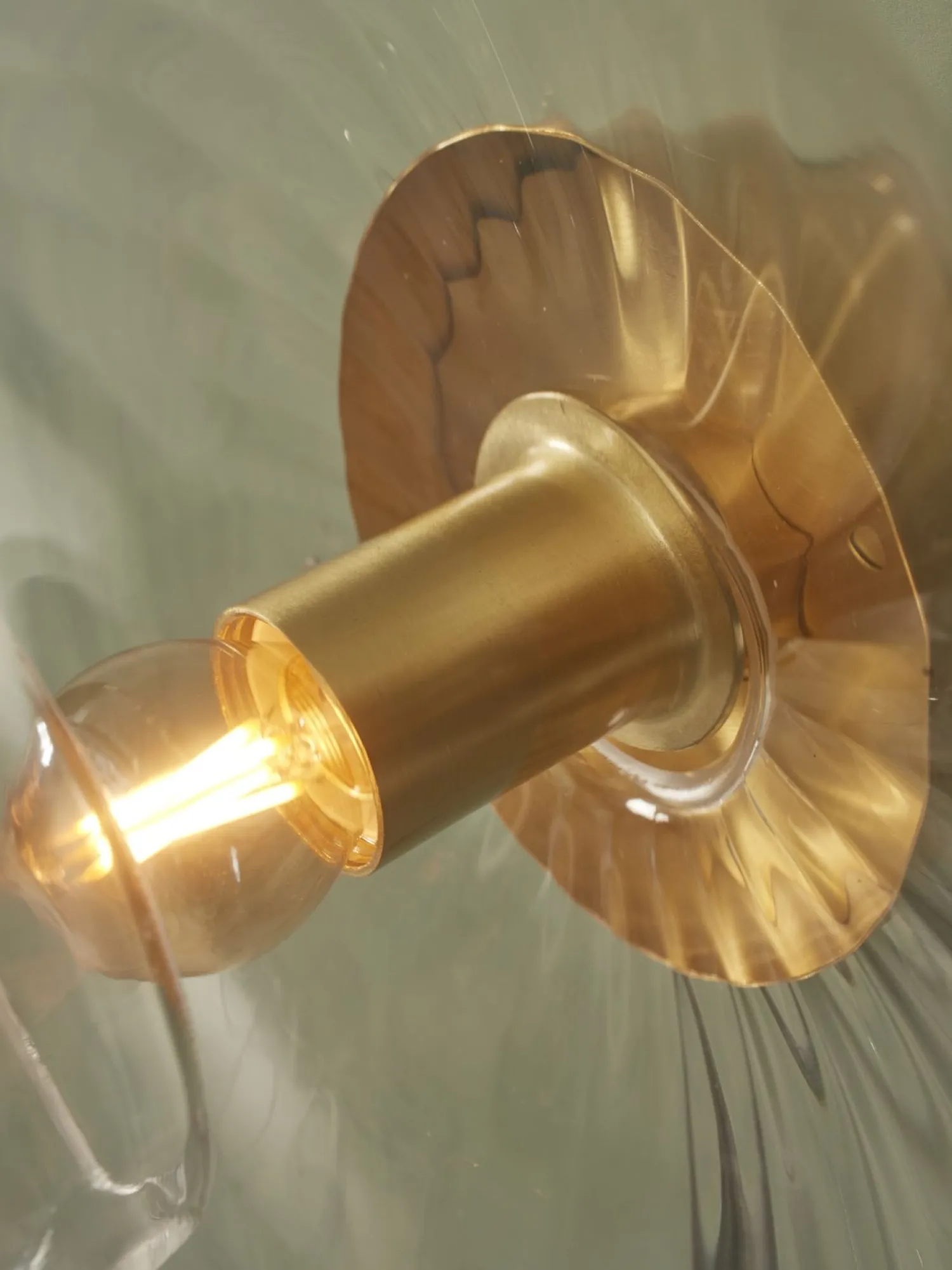 Industriële Wandlampen|Wandlampen-It's about RoMi Brussels Wandlamp Transparent, Gold