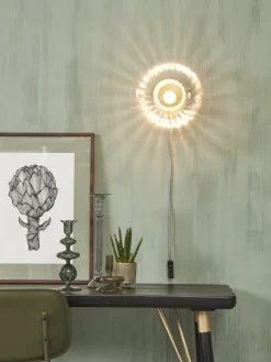 Industriële Wandlampen|Wandlampen-It's about RoMi Brussels Wandlamp Transparent, Gold