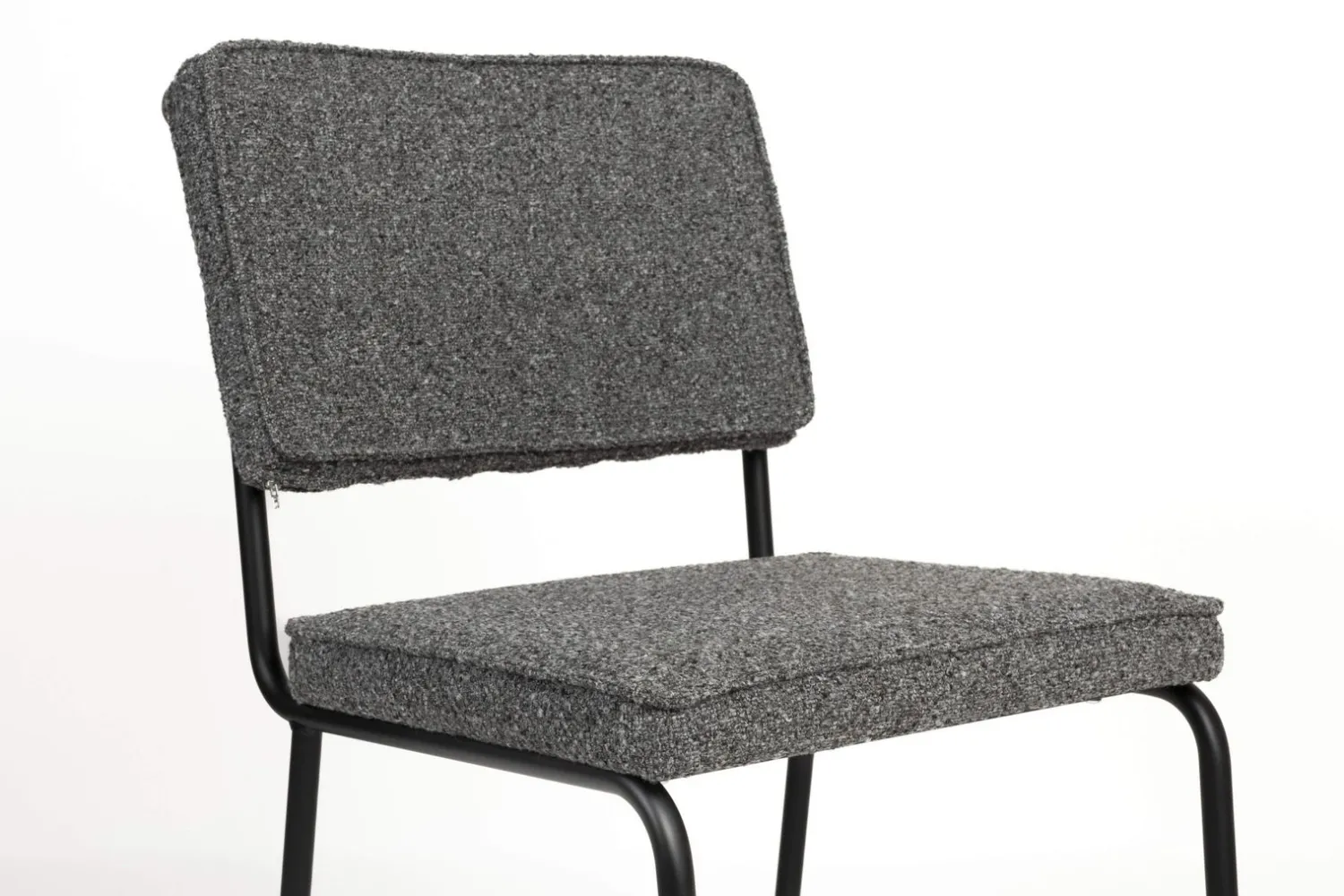 Eetkamerstoelen Zonder Armleuning-Zuiver Buddy (set van 2) Eetkamerstoel Zwart, Antraciet
