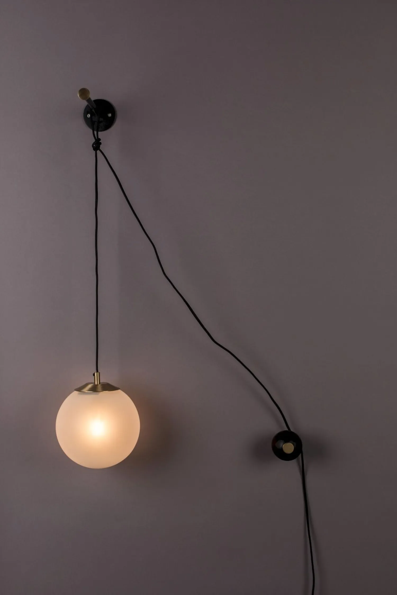 Wandlampen|Wandlampen-Dutchbone Bulan Wandlamp Black, Brass