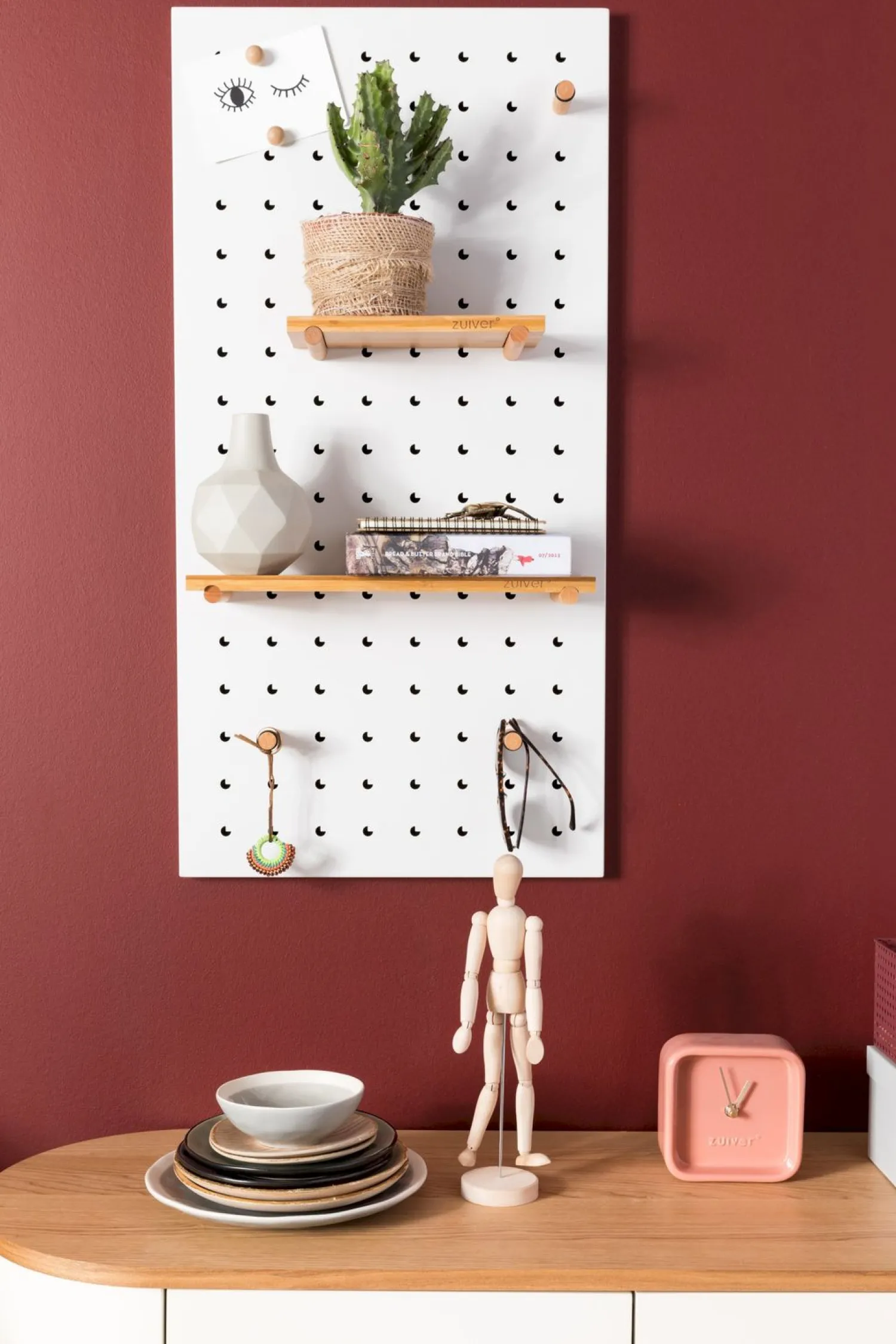 Vazen & Potten-Zuiver Bundy Pegboard White