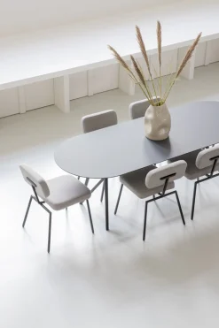 Houten Eettafels|Ovale Eettafels-Studio HENK Butterfly Plat Ovaal Eettafel Zwart
