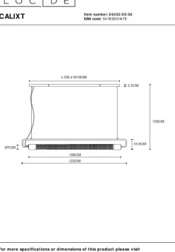 Industriële Hanglampen|Industriële Hanglampen-Lucide Calixt Hanglamp Zwart