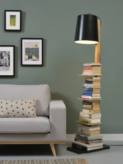 Industriële Vloerlampen|Vloerlampen-It's about RoMi Cambridge Vloerlamp zwart