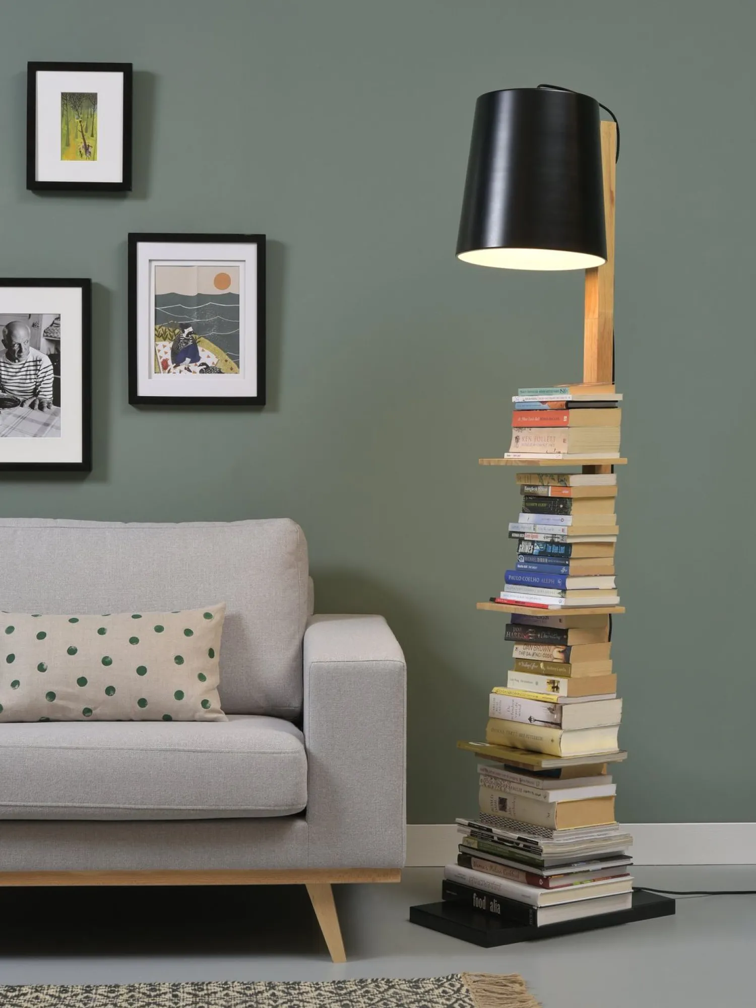 Industriële Vloerlampen|Vloerlampen-It's about RoMi Cambridge Vloerlamp zwart