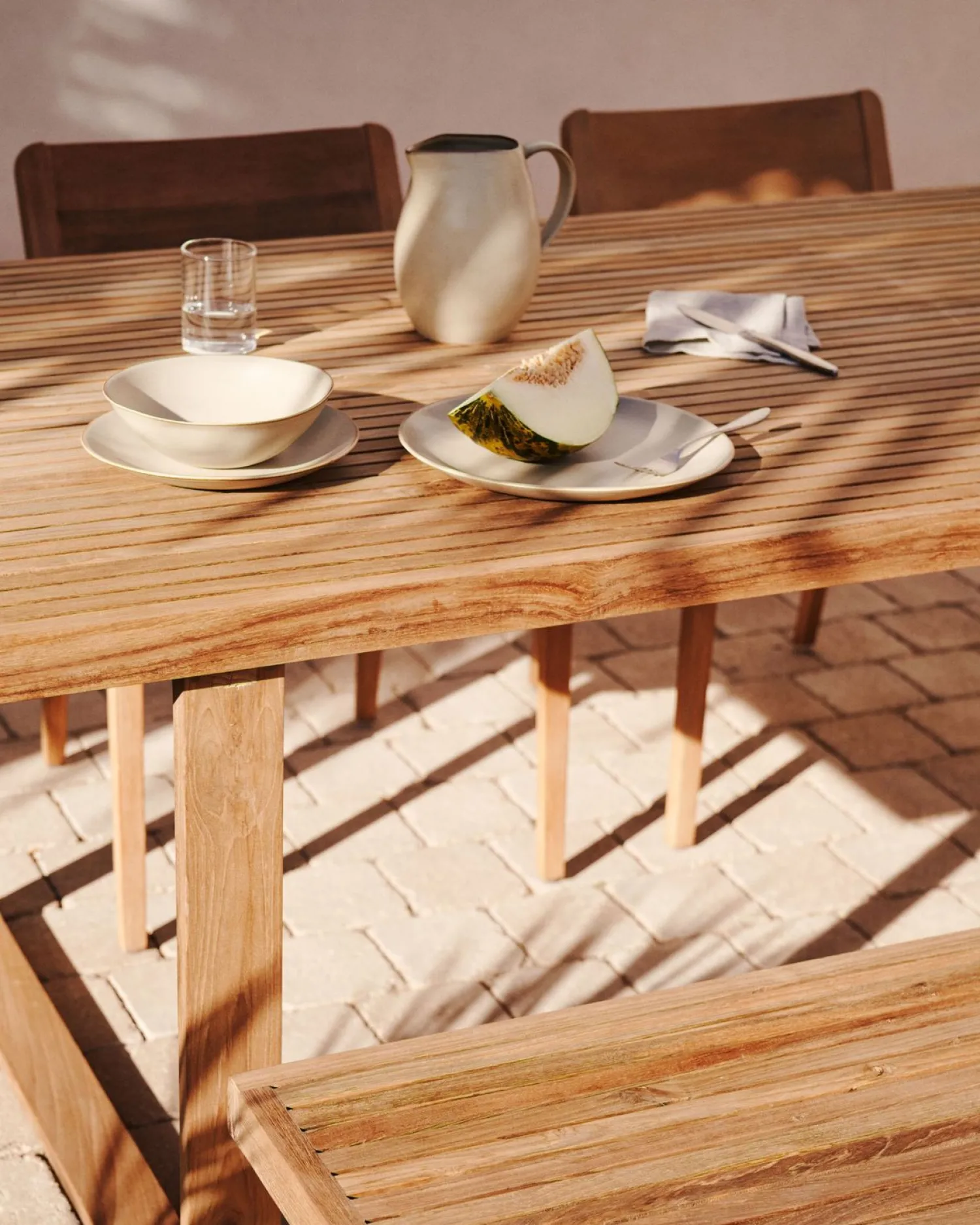 Tuintafels-Kave Home Canadell Tuintafel Naturel