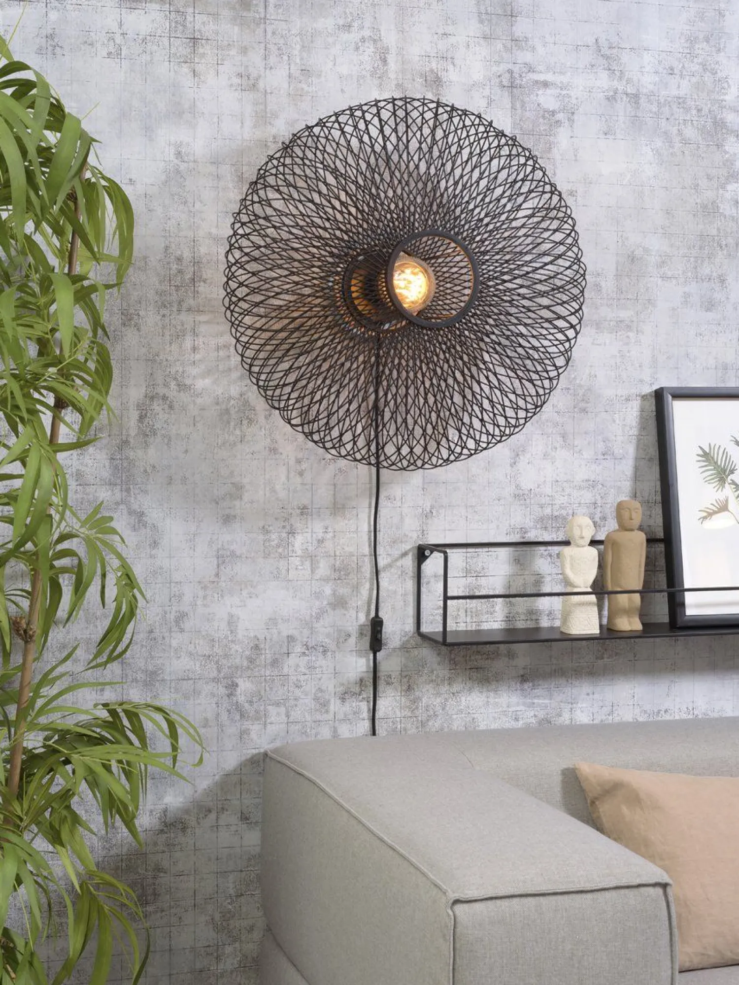 Industriële Wandlampen|Wandlampen-Good&Mojo Cango Wandlamp Black